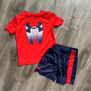 3/$20 Under armour Boys gym set size 4